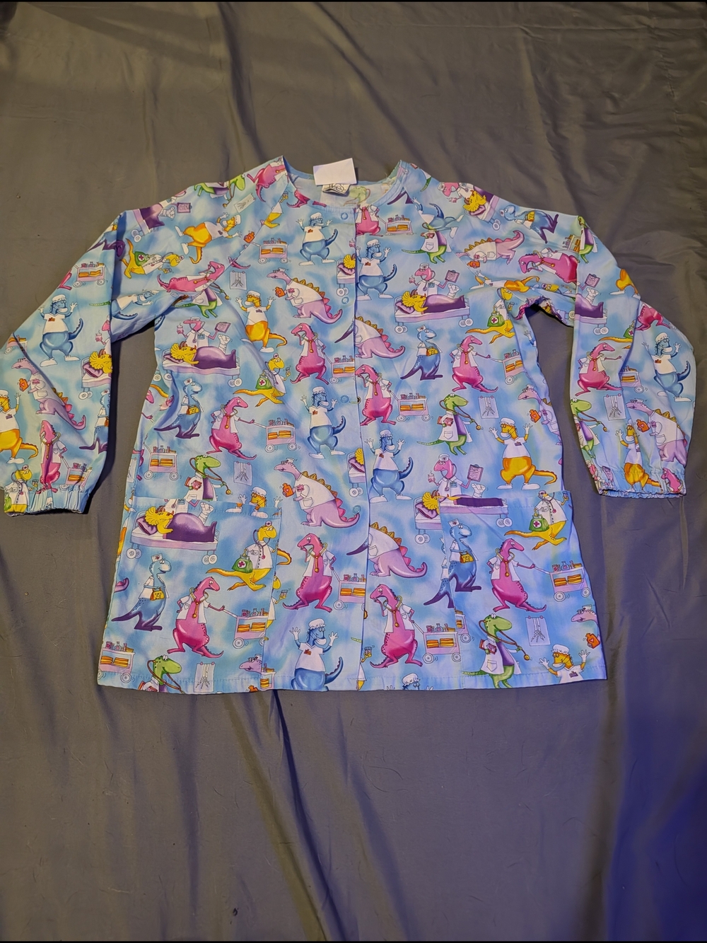 Cute Women's Scrub Top Jacket Long Sleeved